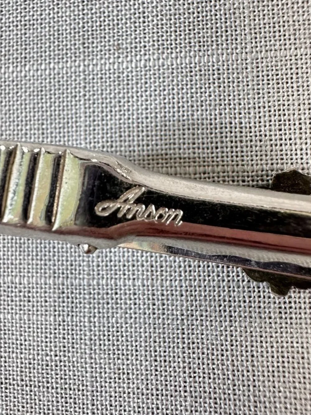 Vintage 1942 Anson City of Richmond Shield Tie Clip and Cufflinks